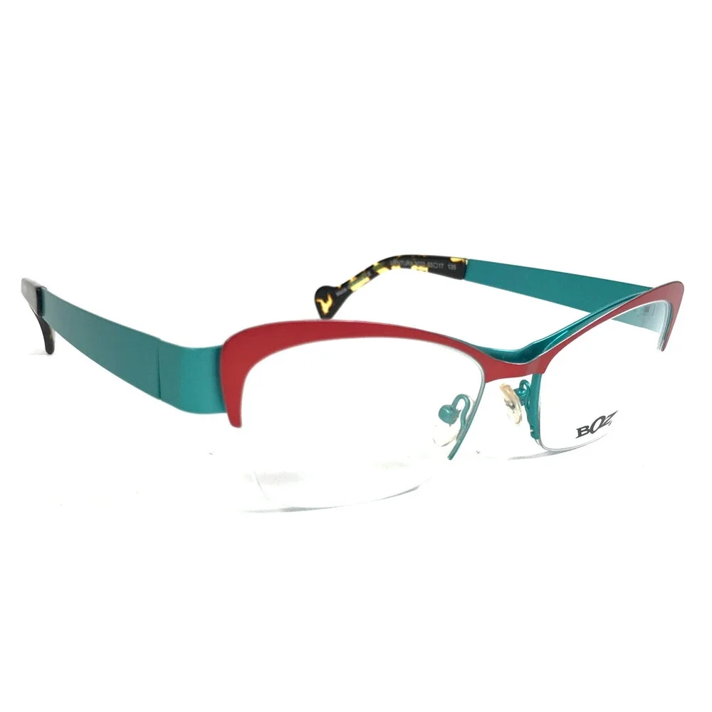 BOZ Eyeglasses Frames VENTURA 3022 Blue Red Cat Eye Half Rim 53-17-135